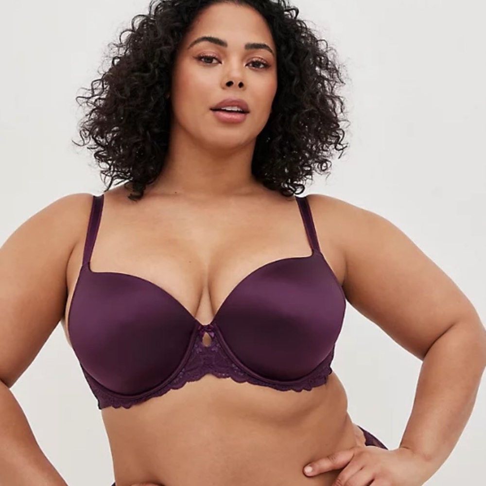 Torrid Microfiber Purple Shine Lightly Lined T-Shirt Bra NWT